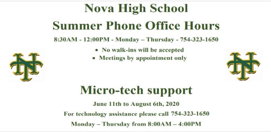 Nova High Temporary Contact Info Nova High Temporary Contact Info